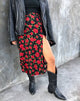 Image de la jupe midi Saika, Roaming Rose Black