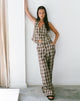 Image de marque de MOTEL X OLIVIA NEILL Pantalon Hondra à carreaux Tan Brown