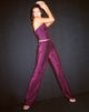 Image de Niran Wide Leg Trouser in Slinky Glitter Dark Purple