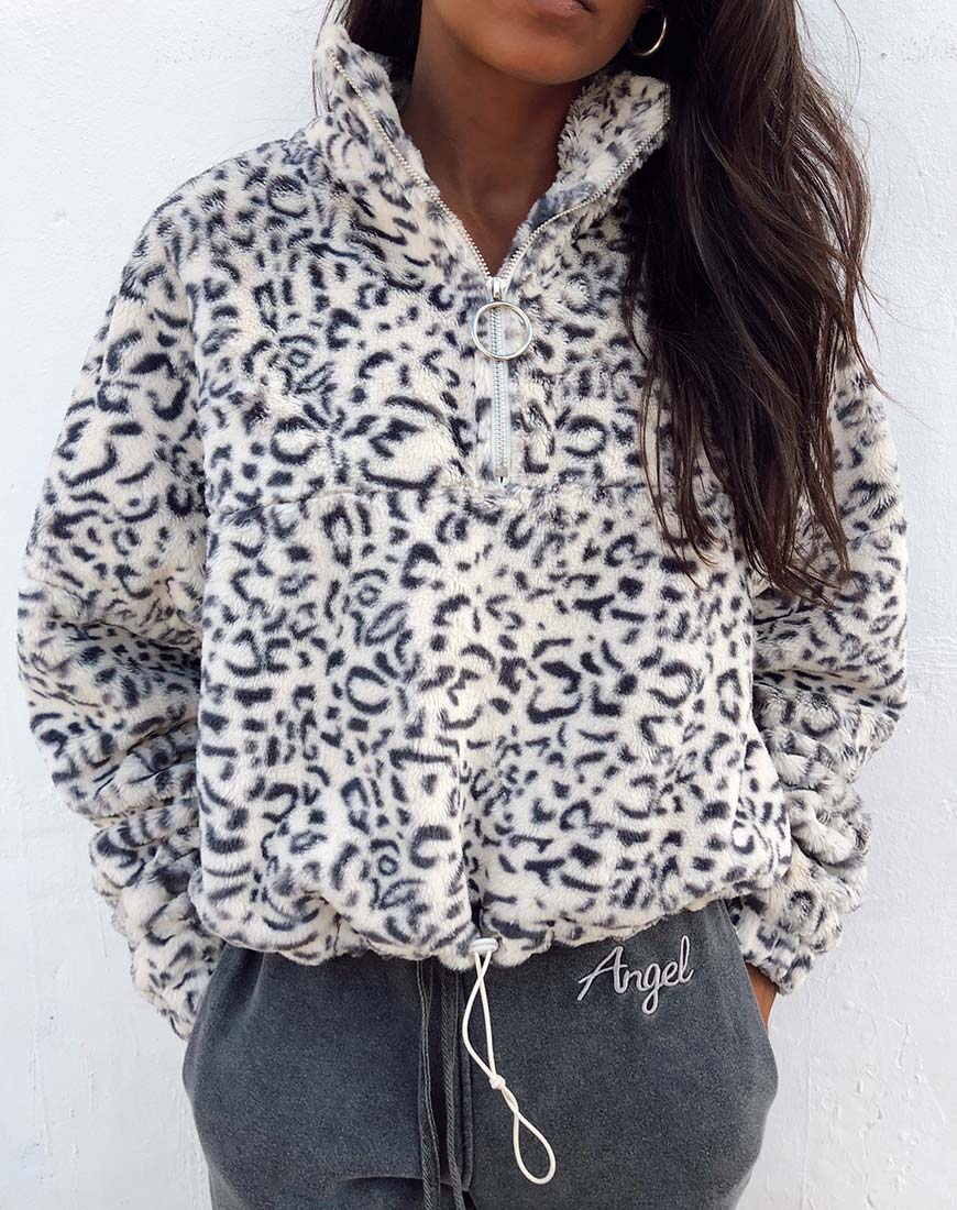 Veste à anneaux Nero en léopard blanc
