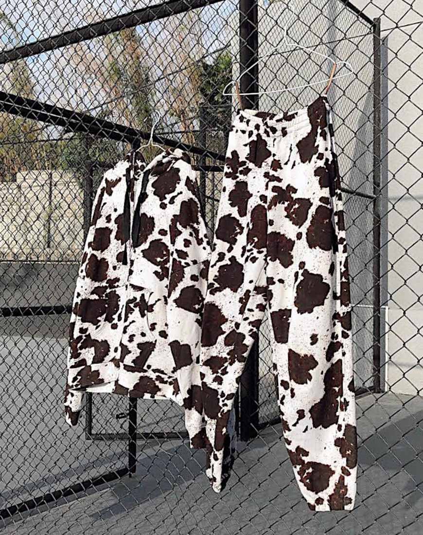 Image de Basta Jogger en peau de vache Marron/Blanc
