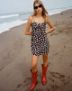 Image de la mini robe Mala en Grunge Daisy Black