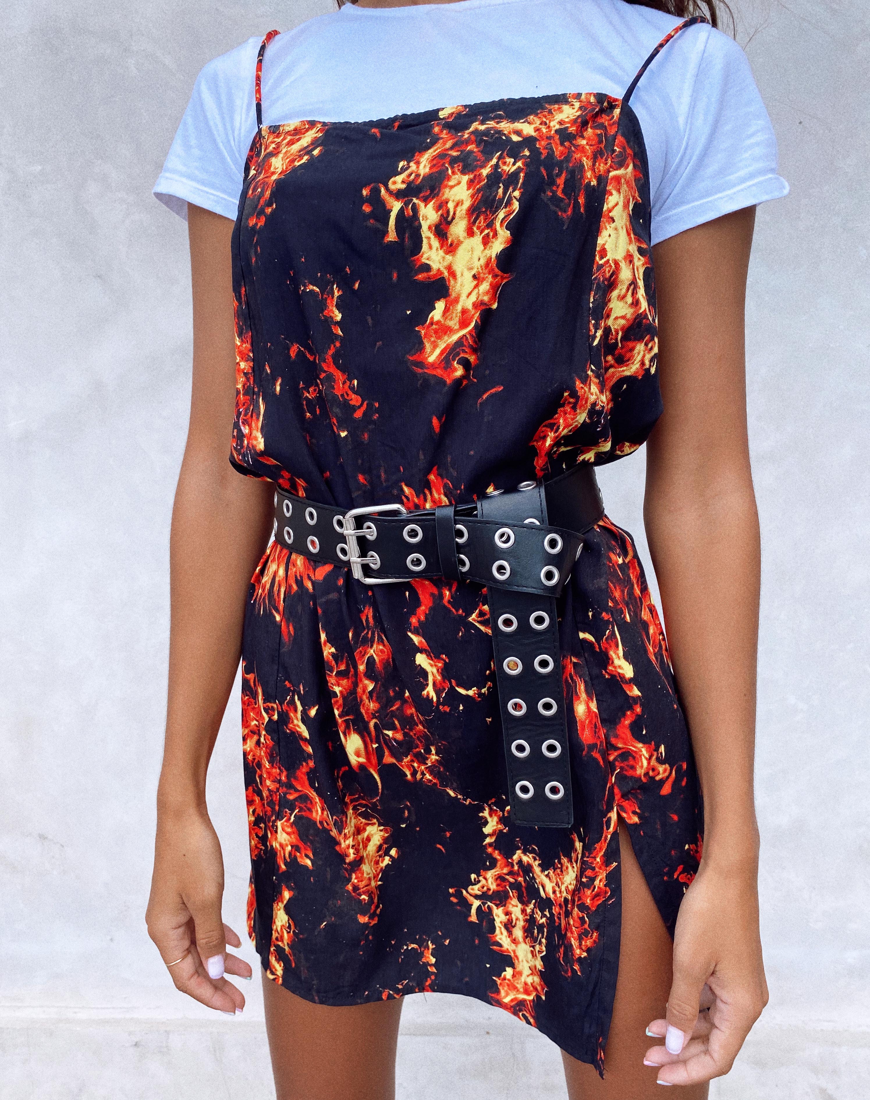 Image de Datista Slip Dress in Fire