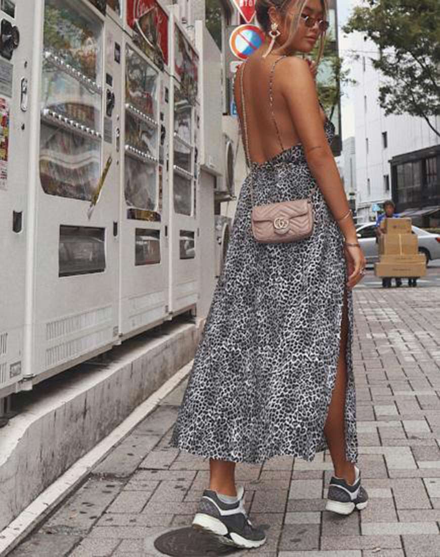 Image de Hime Maxi Dress in Rar Leopard Grey