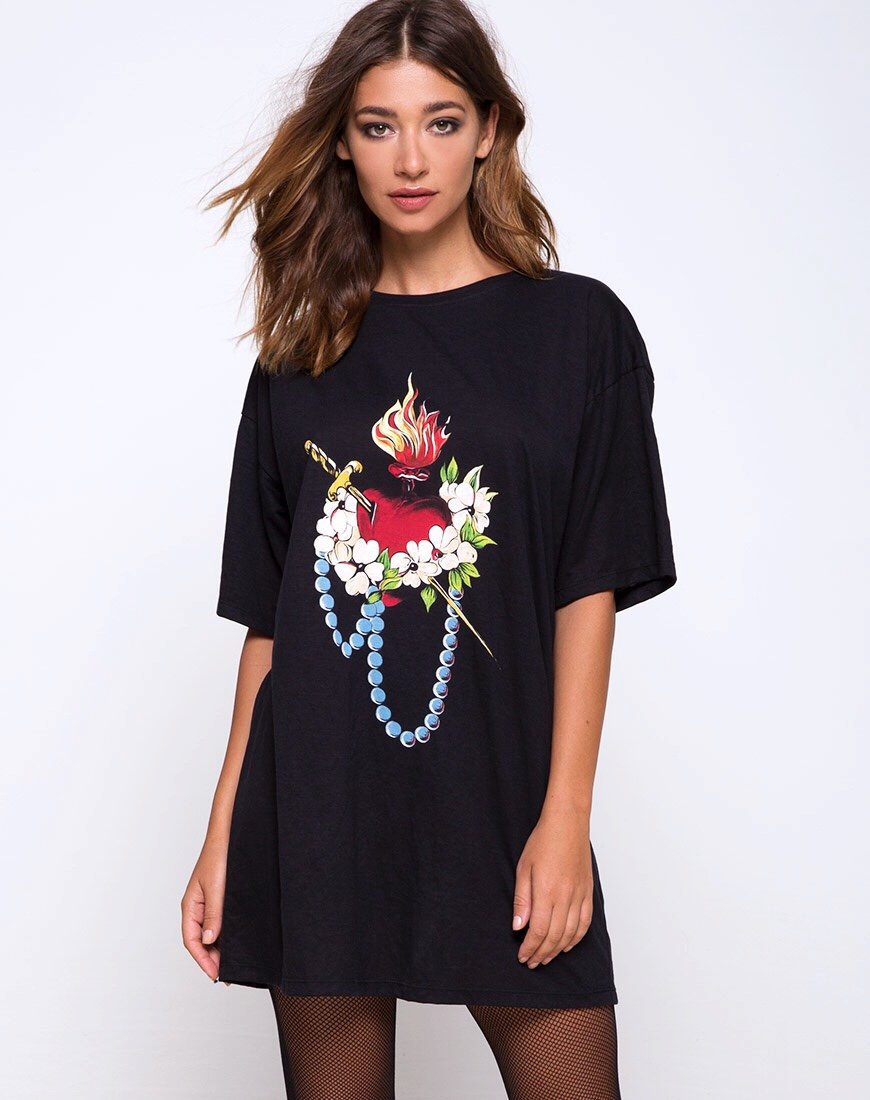 T-shirt oversize Sunny Kiss en Sacred Heart
