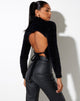 Image de Qolia Crop Top in Furry Knit Black