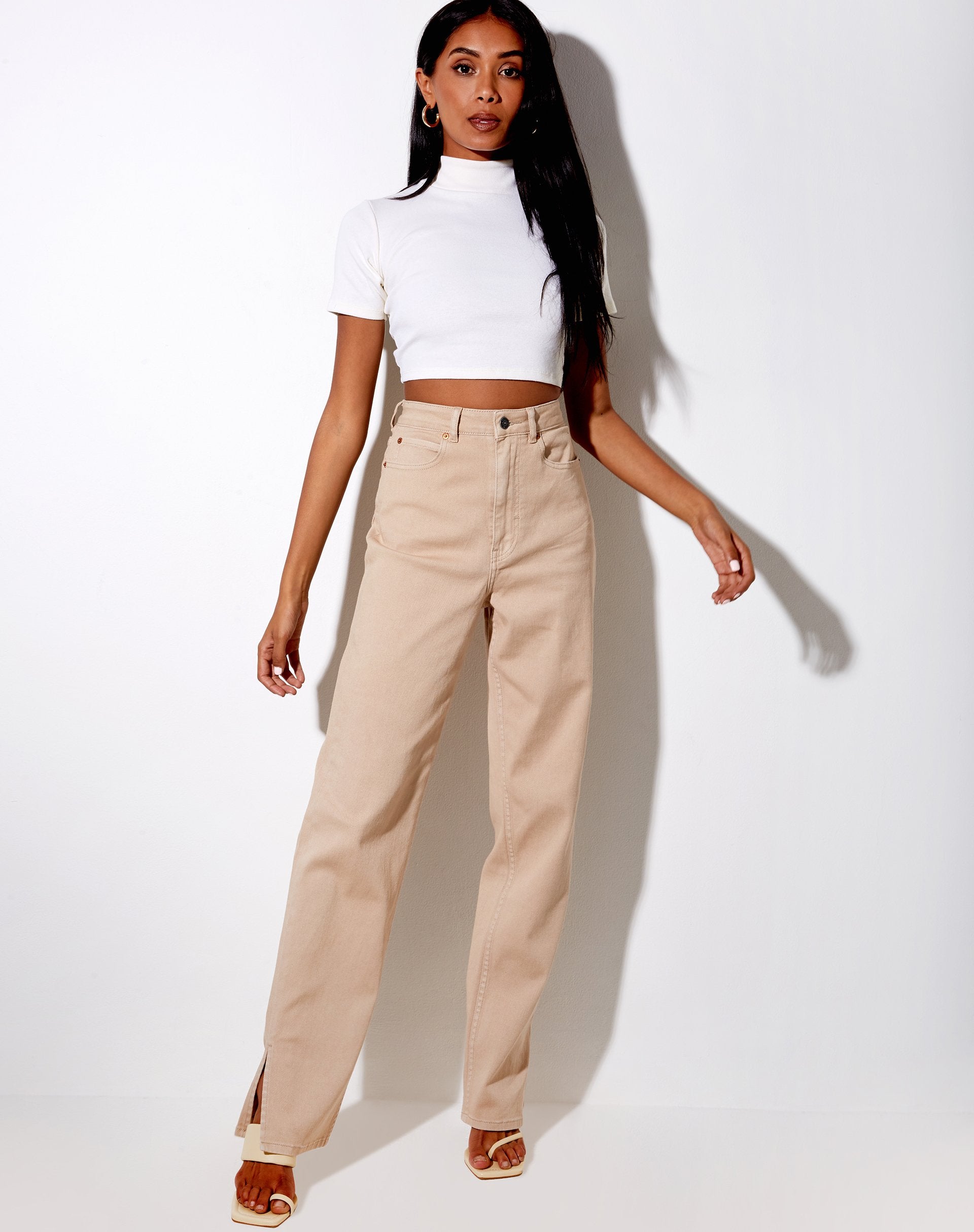 Image de Que Crop Top in Rib Ivory