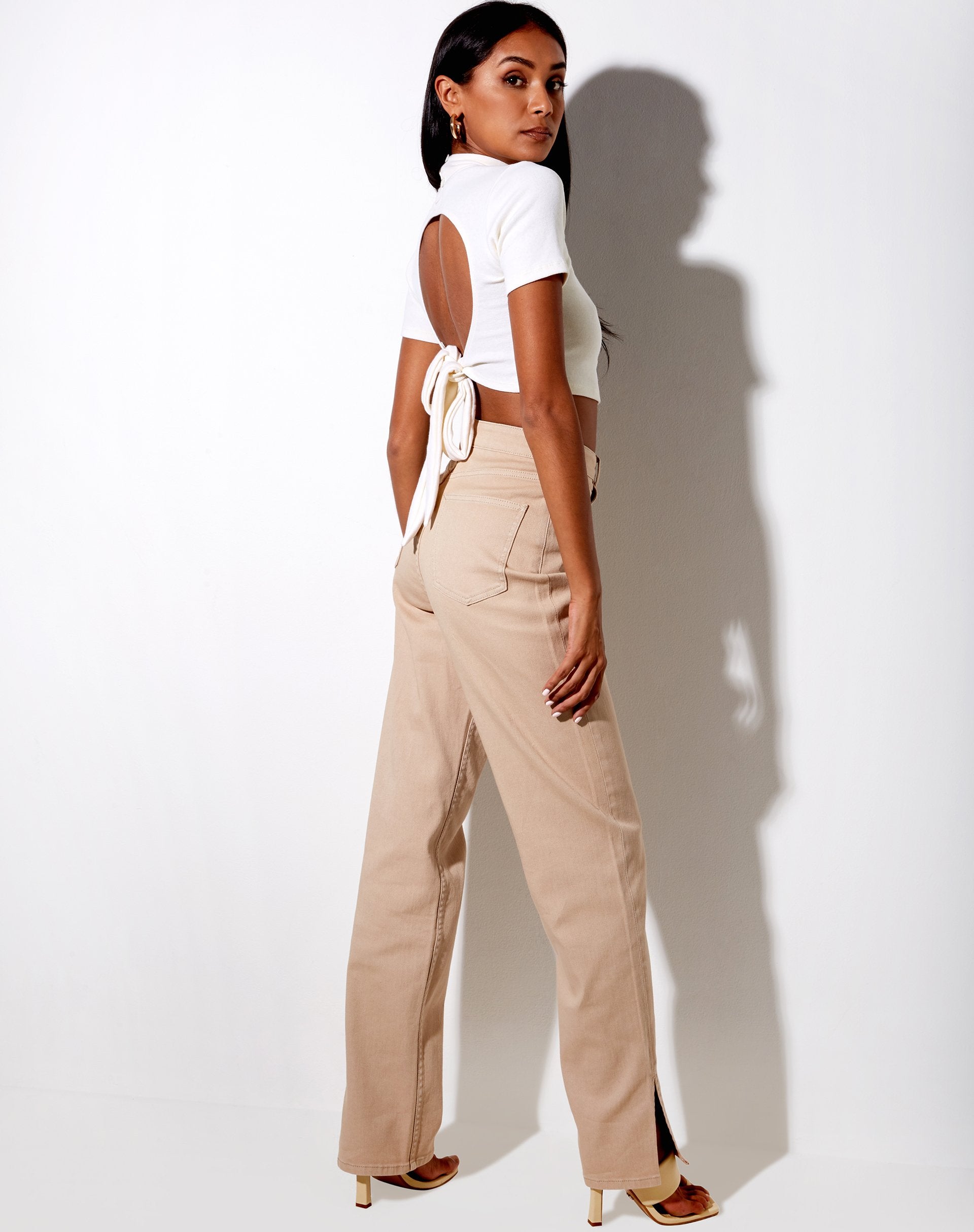 Image de Que Crop Top in Rib Ivory