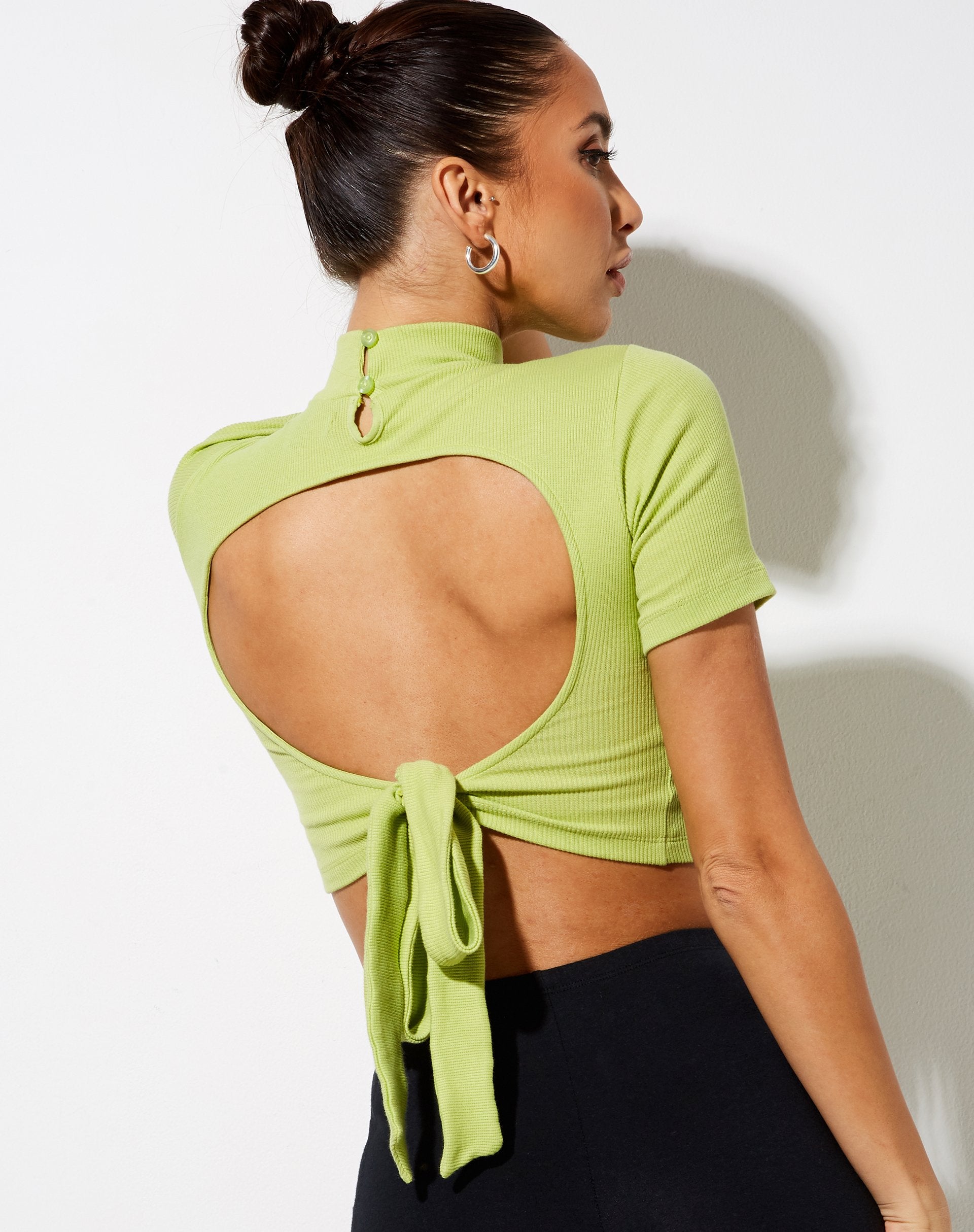 Image de Que Crop Top in Leaf Green
