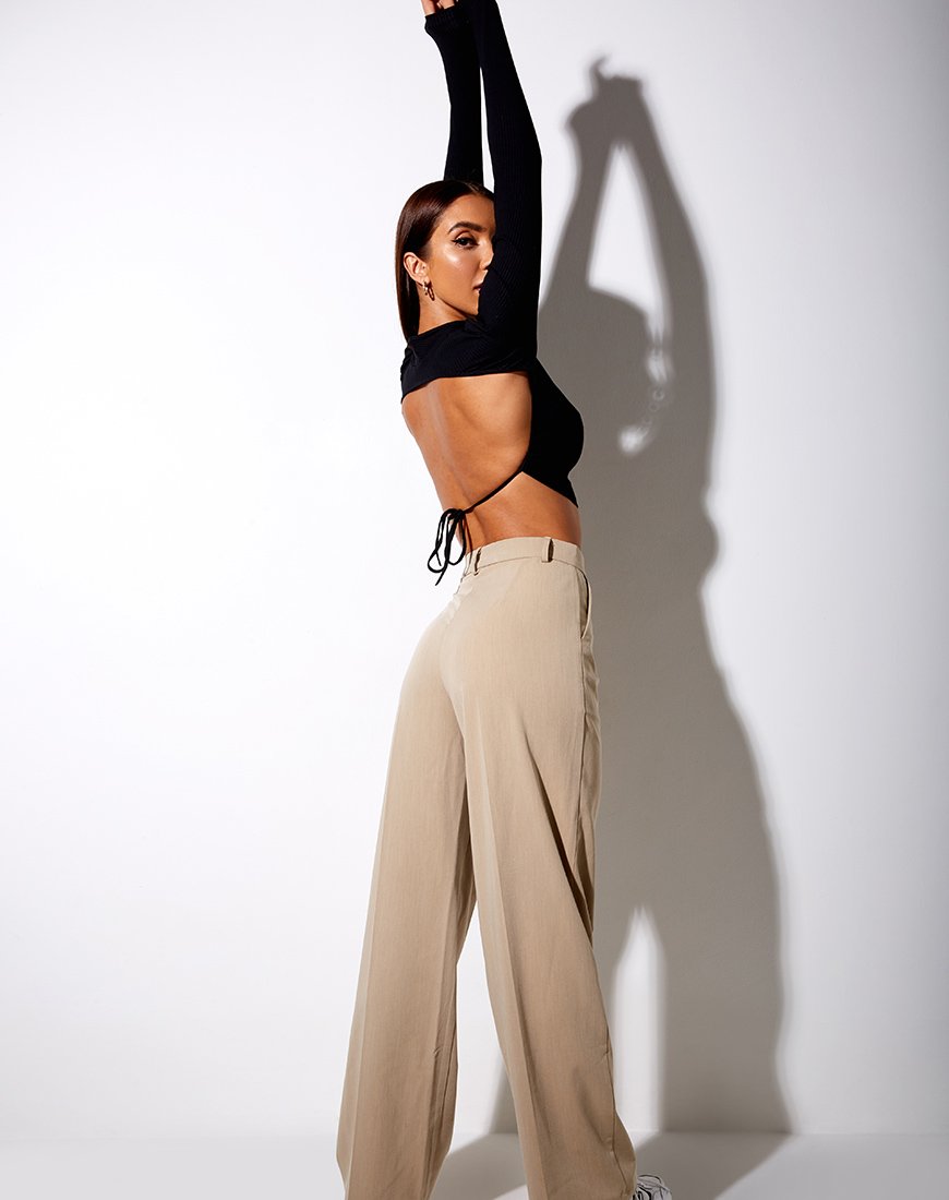 Image de Quelia Crop Top in Rib Black