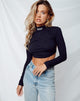 Image de Quelia Crop Top in Black with Saint Embro