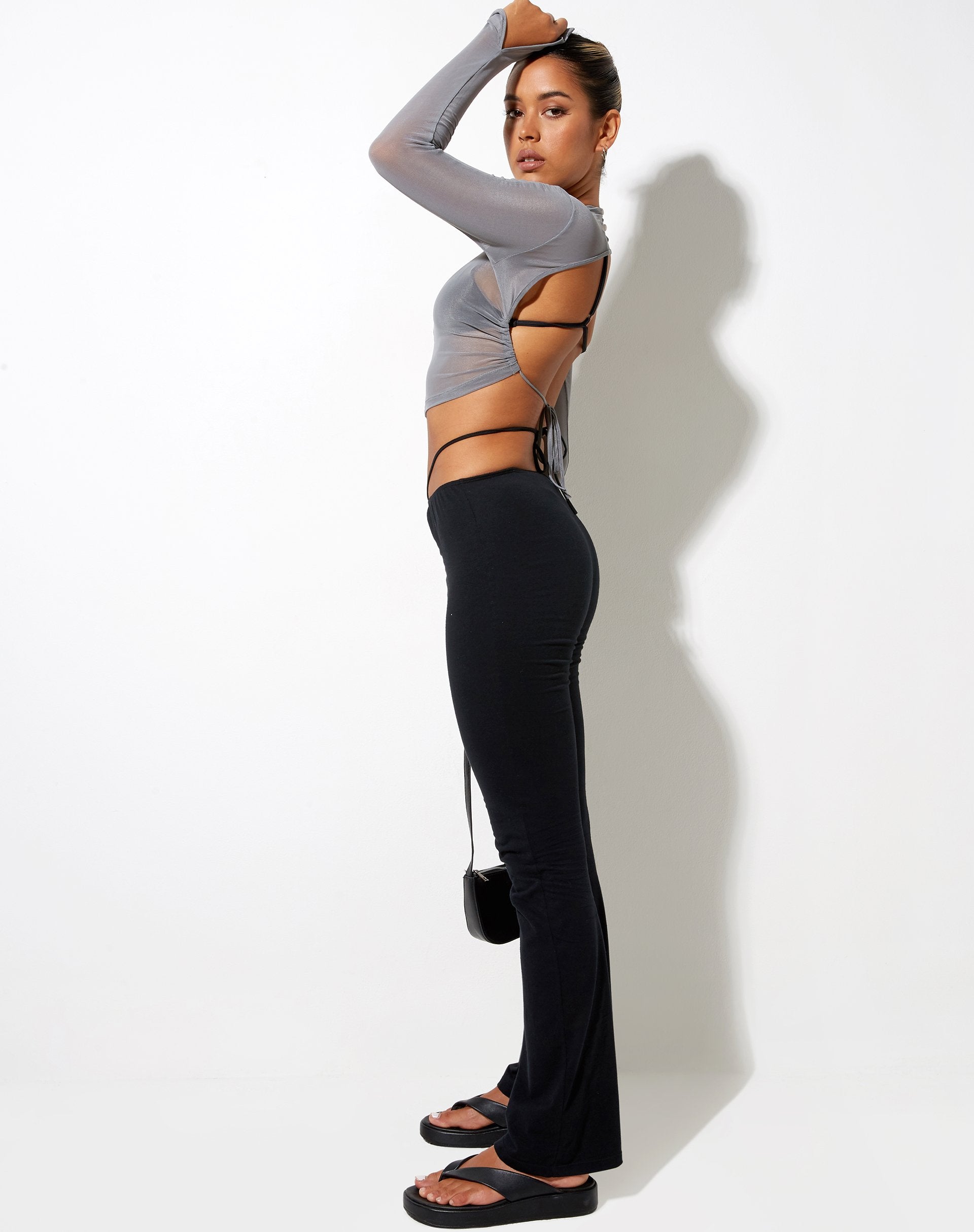 Image de Quelia Crop Top in Mesh Grey
