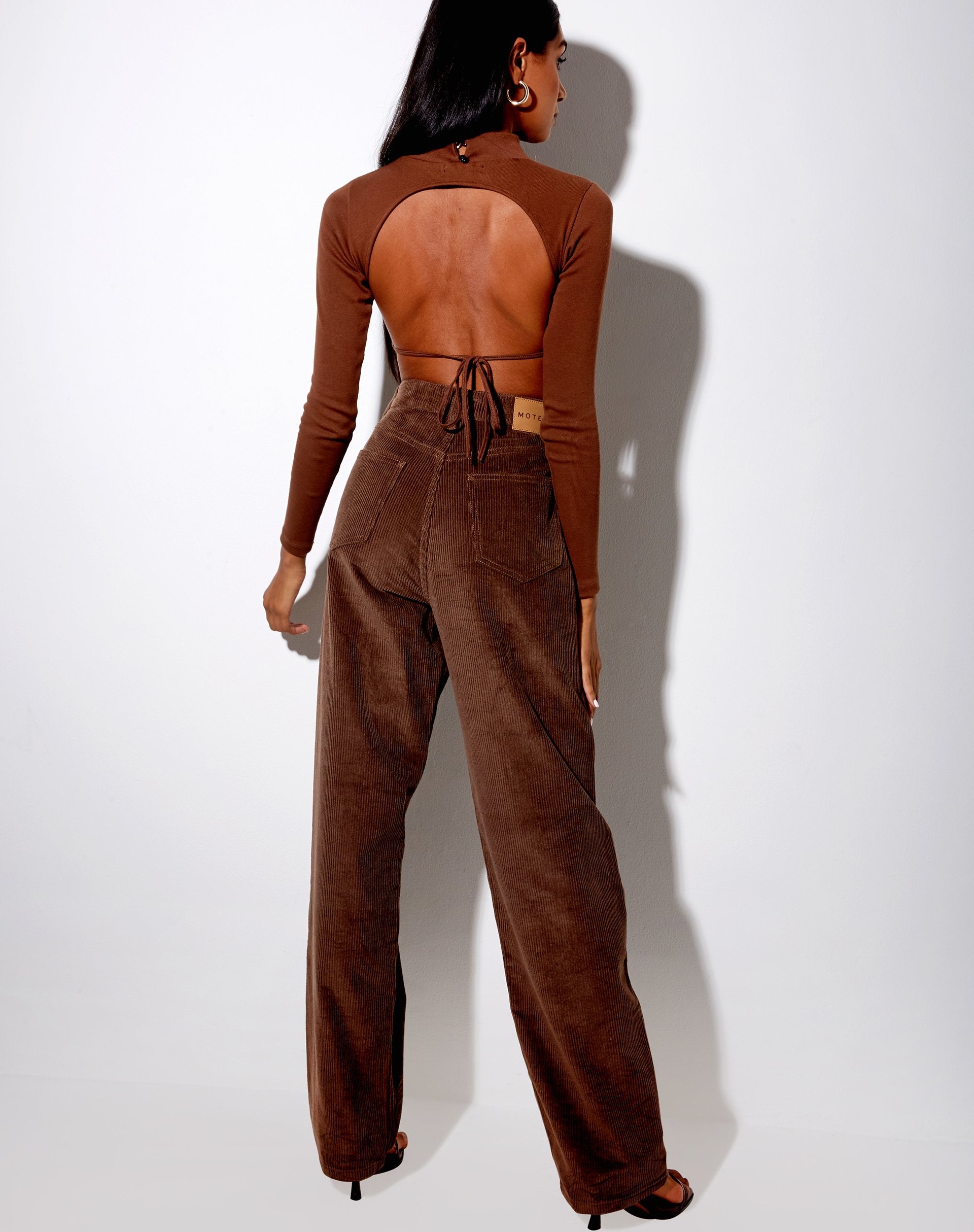 Image de Quelia Crop Top in Rib Cocoa