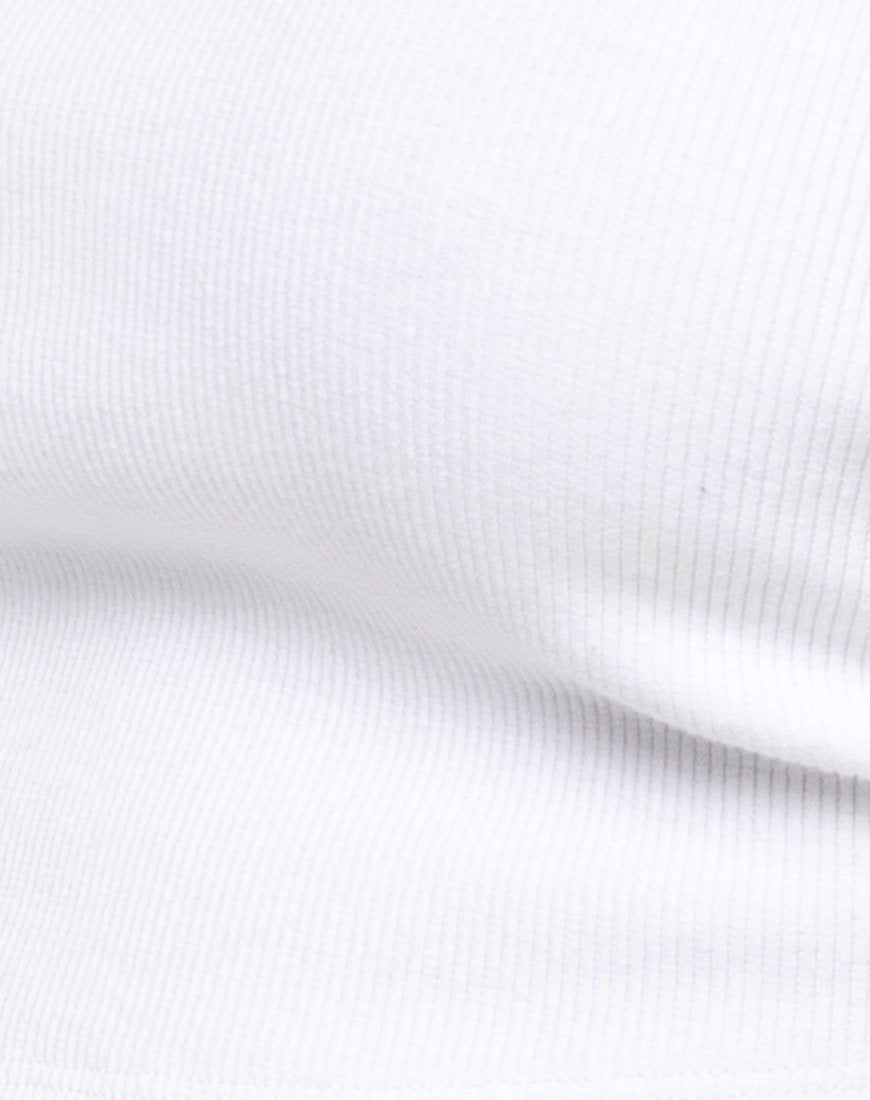 Image de Quelia Crop Top in Rib White