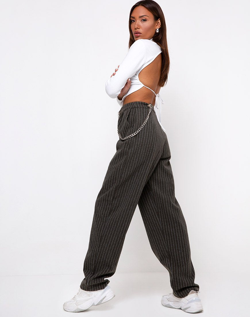 Image de Quelia Crop Top in Rib White