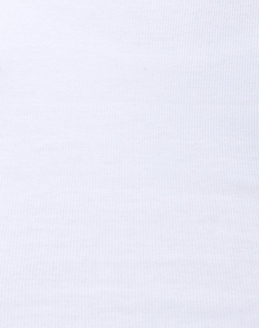 Image of Quelin Backless Dress in Rib White