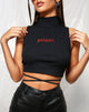 Image de Quera Crop Top in Rib Black Poison Embro