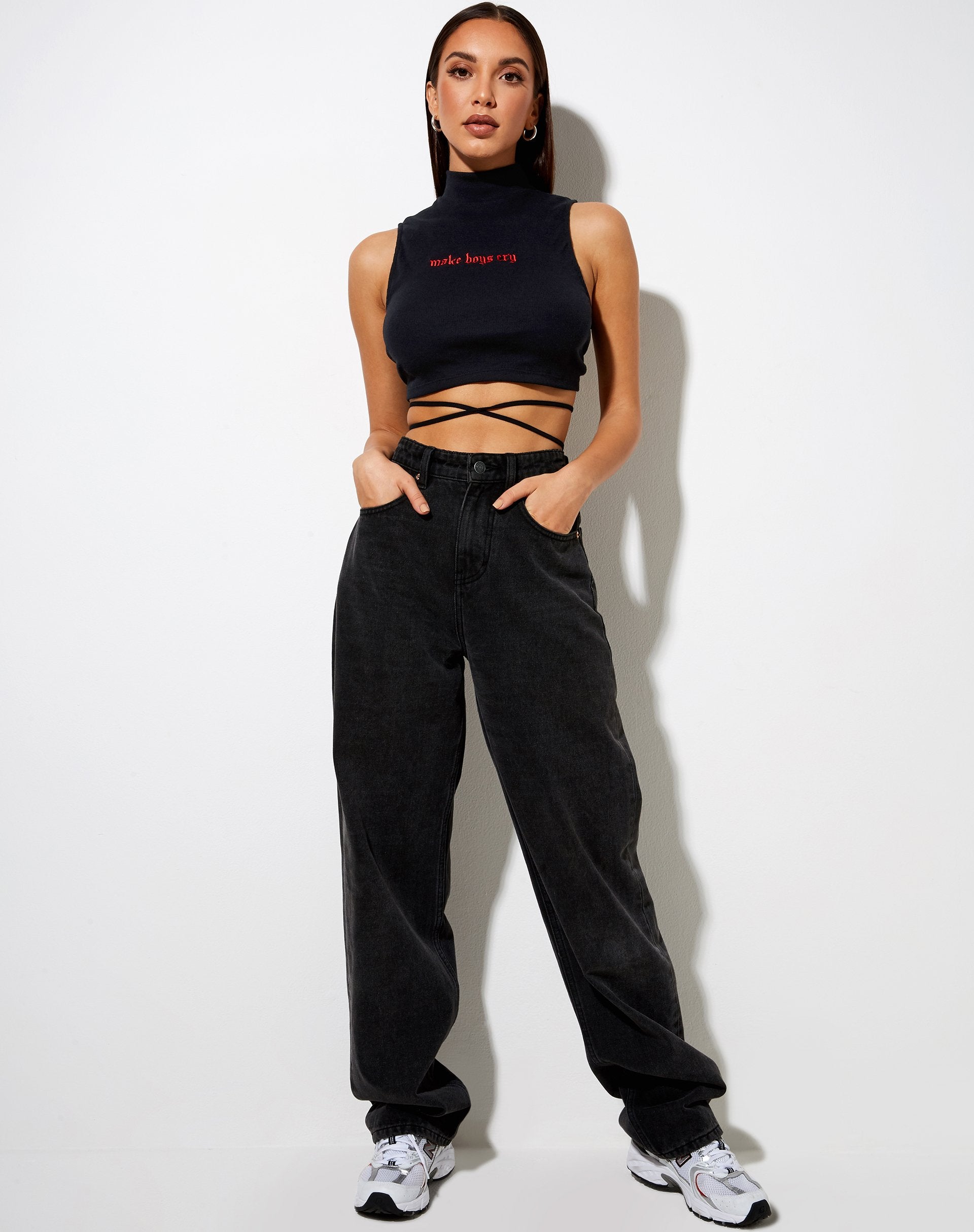 Image de QUERA TOP RIB BLACK MAKE BOYS CRY EMBRO