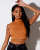 Image de Quera Crop Top in Rib Salted Caramel