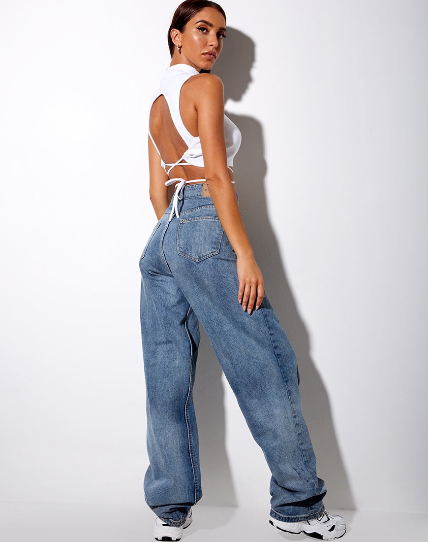 Image de Quera Crop Top in Rib White