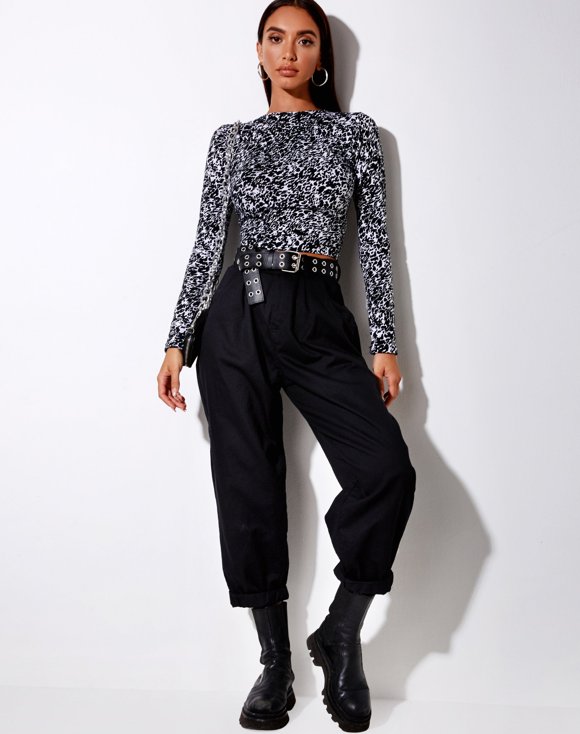 Image de Queren Crop Top in Abstract Animal