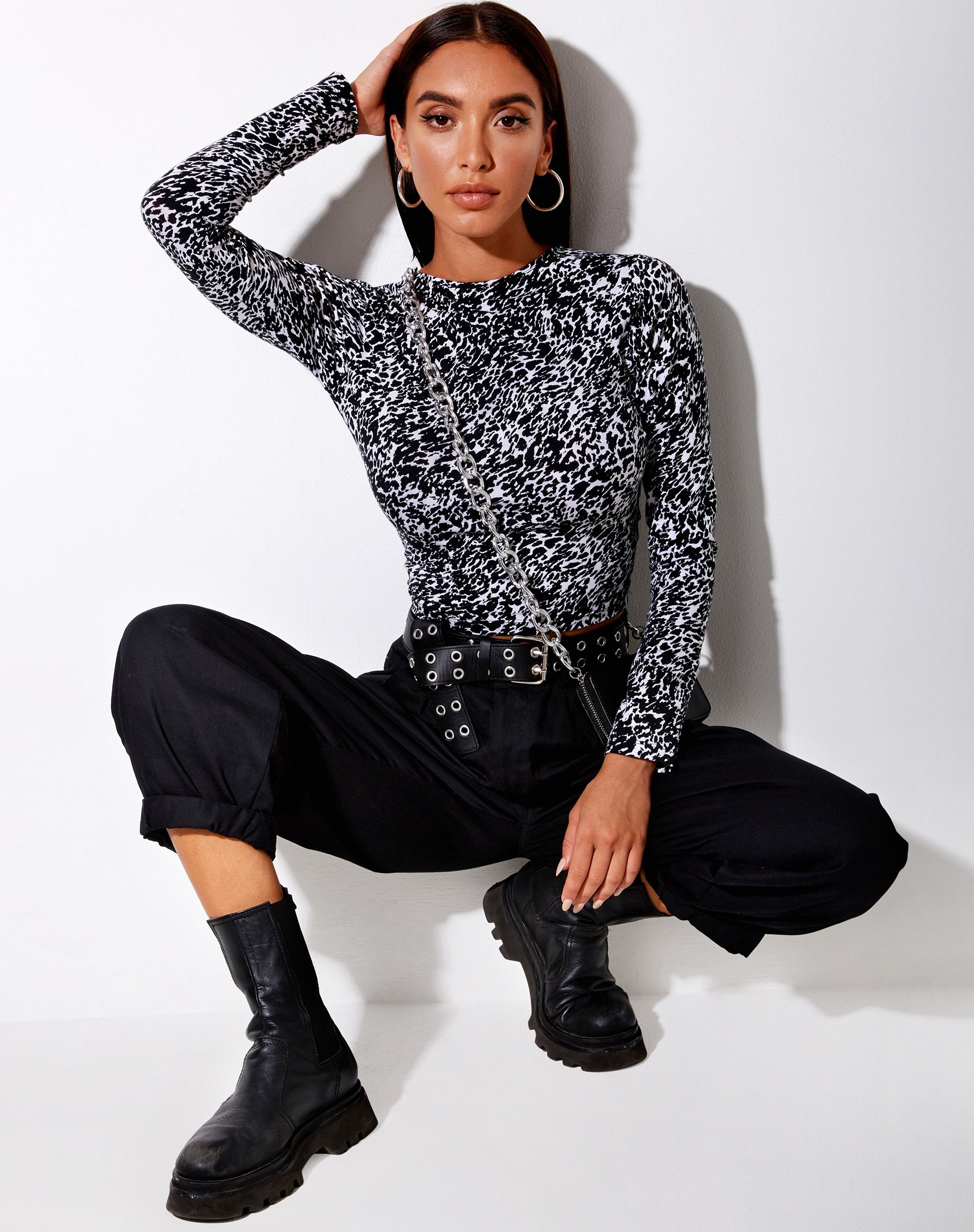 Image de Queren Crop Top in Abstract Animal