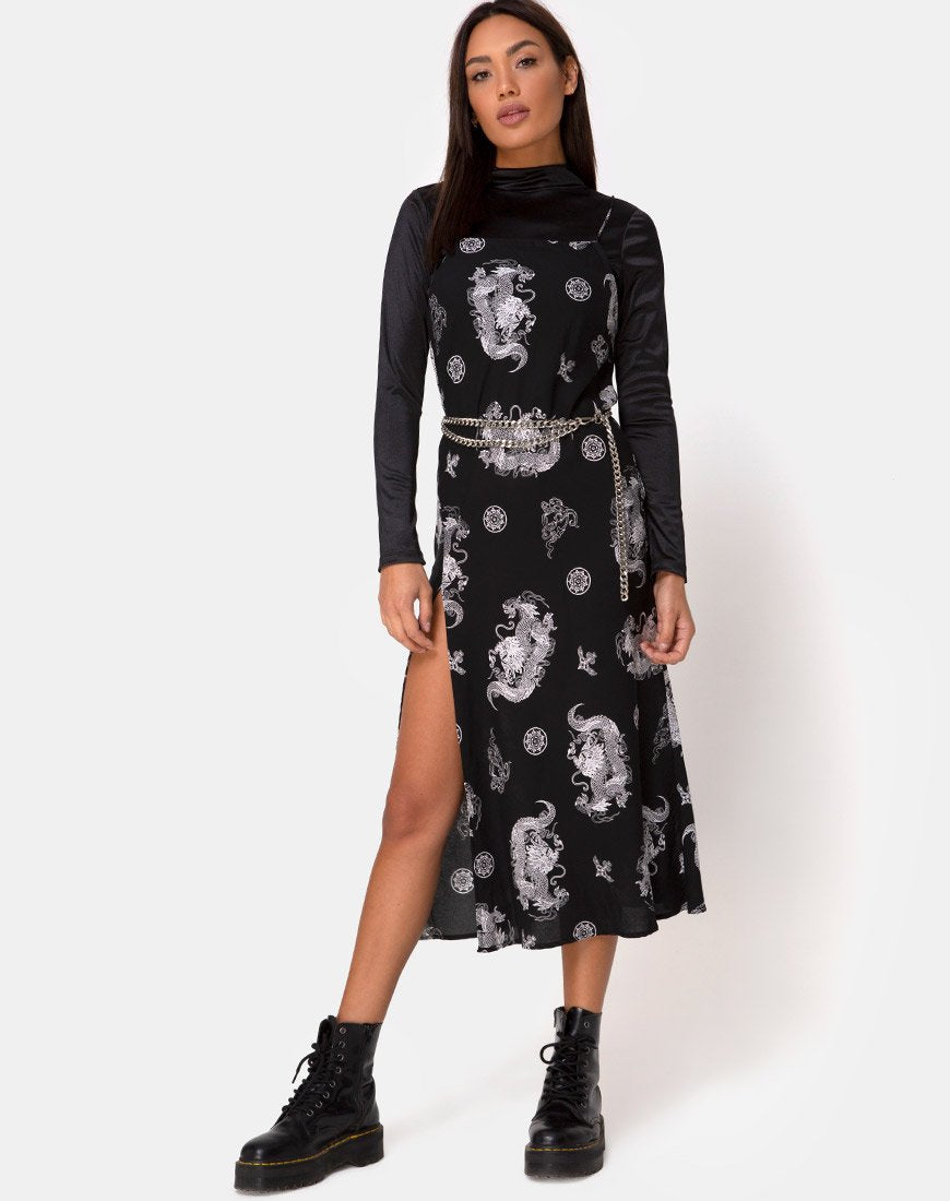Image de Quinty Maxi Dress in Dragon Black