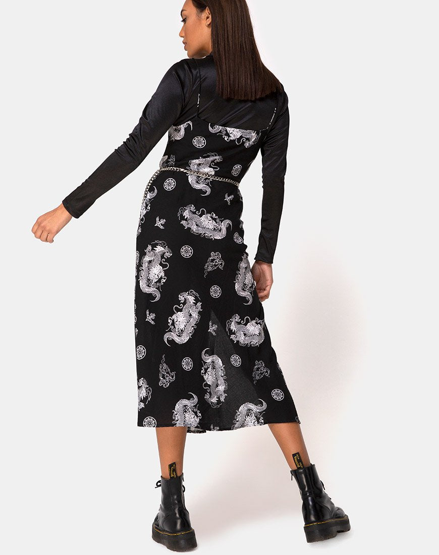 Image de Quinty Maxi Dress in Dragon Black