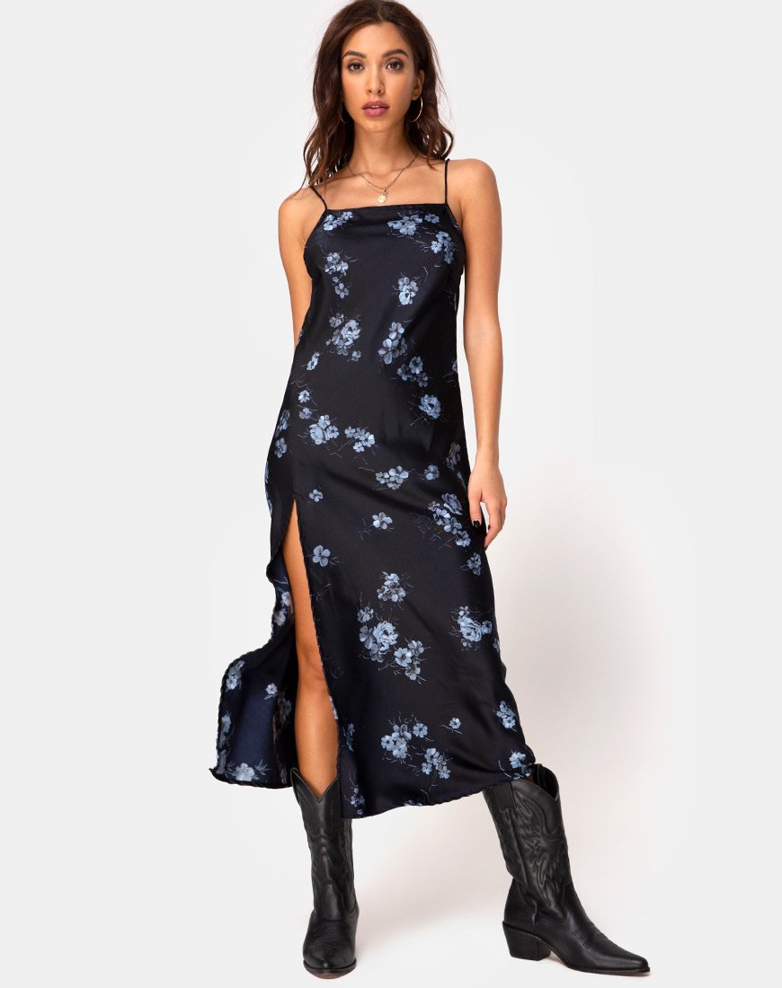 Image de Quinty Dress in Black Mono Flower