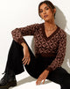 Image de Radka Jumper in Geo Knit Coffee Brown