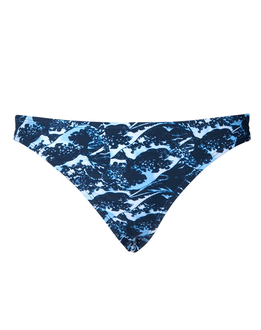 Image de la culotte de bikini Rae Navy Wave Ground