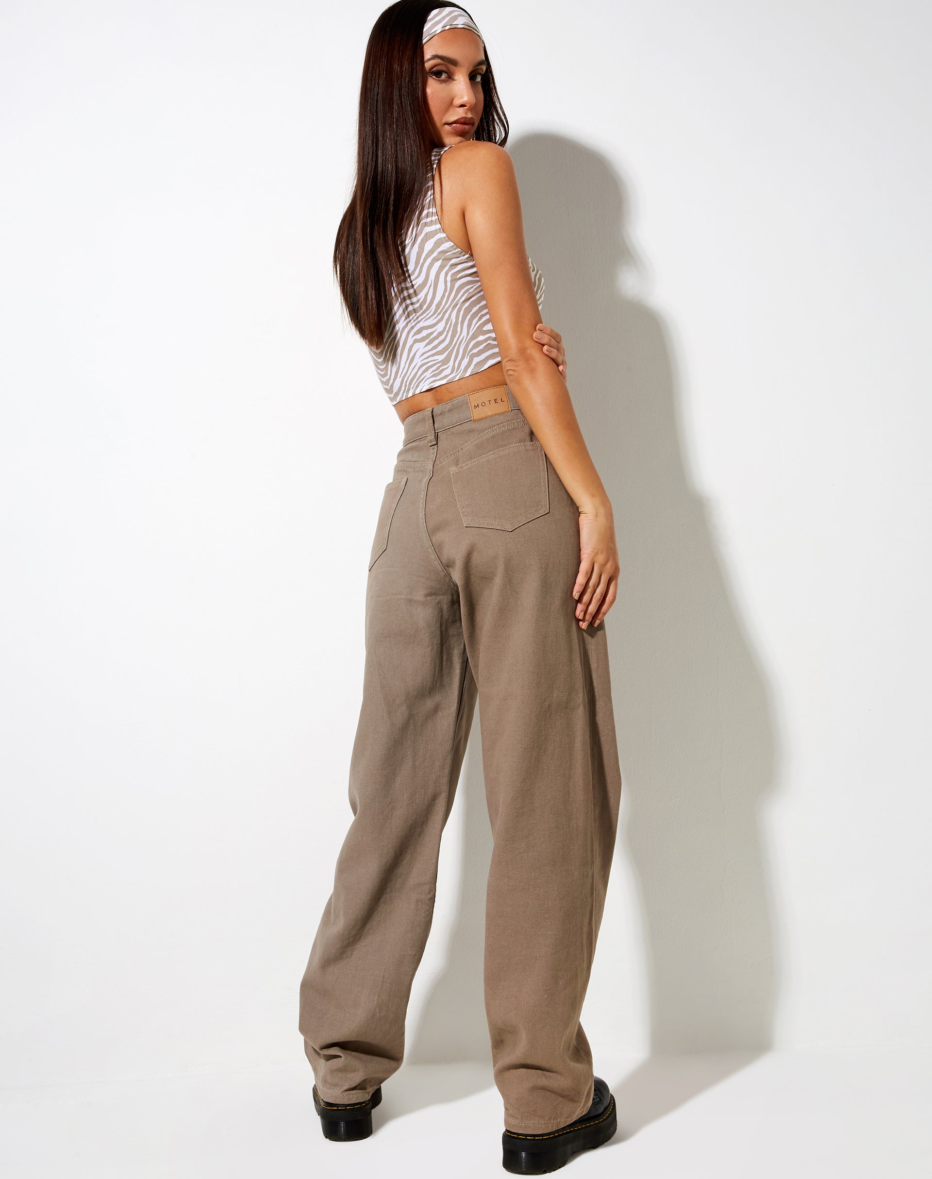 Image de Raeless Crop Top in Tonal Zebra