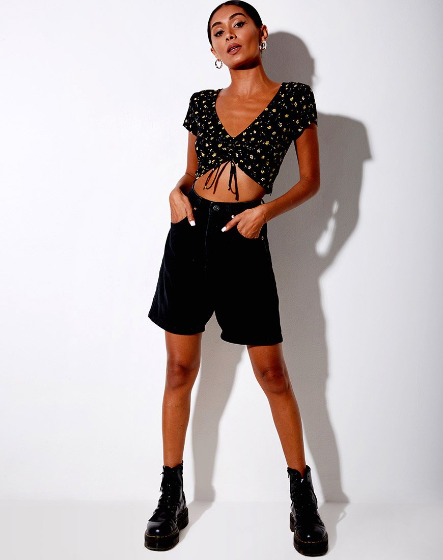 Image de Raeto Crop Top in Pretty Petal Black