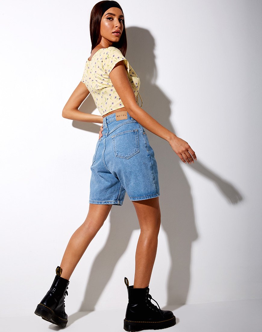 Image de Raeto Crop Top in Wild Flower Lemon Drop