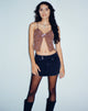 Image de Rama Cami Top in Flower Stem Flock Brown