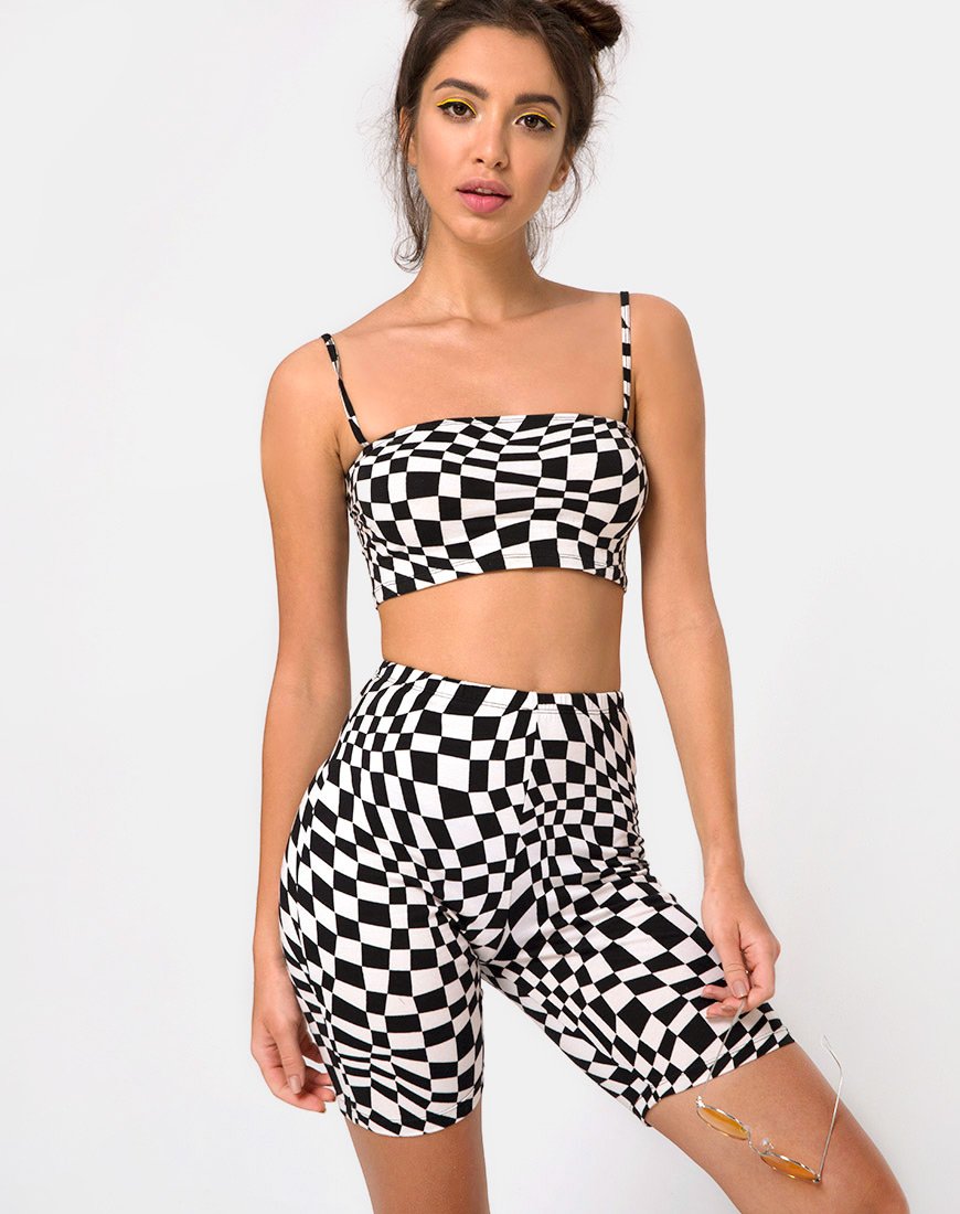 Bandeau Ramo en drapeau carré noir et blanc