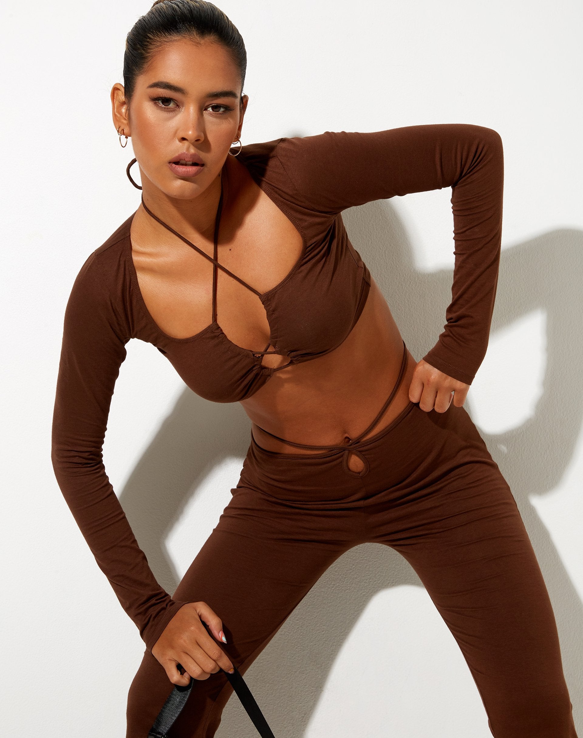 Image de Rana Crop Top en Lycra Cocoa