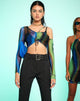 Image de MOTEL X OLIVIA NEILL Tapi Crop Top in Solarized Green and Blue