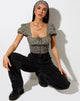 Image de Raquel Crop Top in Autumn Blossom Khaki