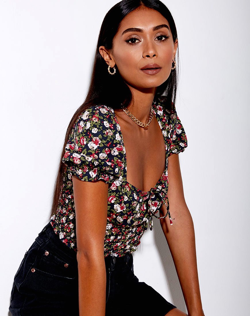 Image de Raquel Crop Top in Courtney Floral