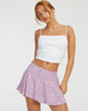 Image de la mini-jupe Rara, Ditsy Rose Lilas