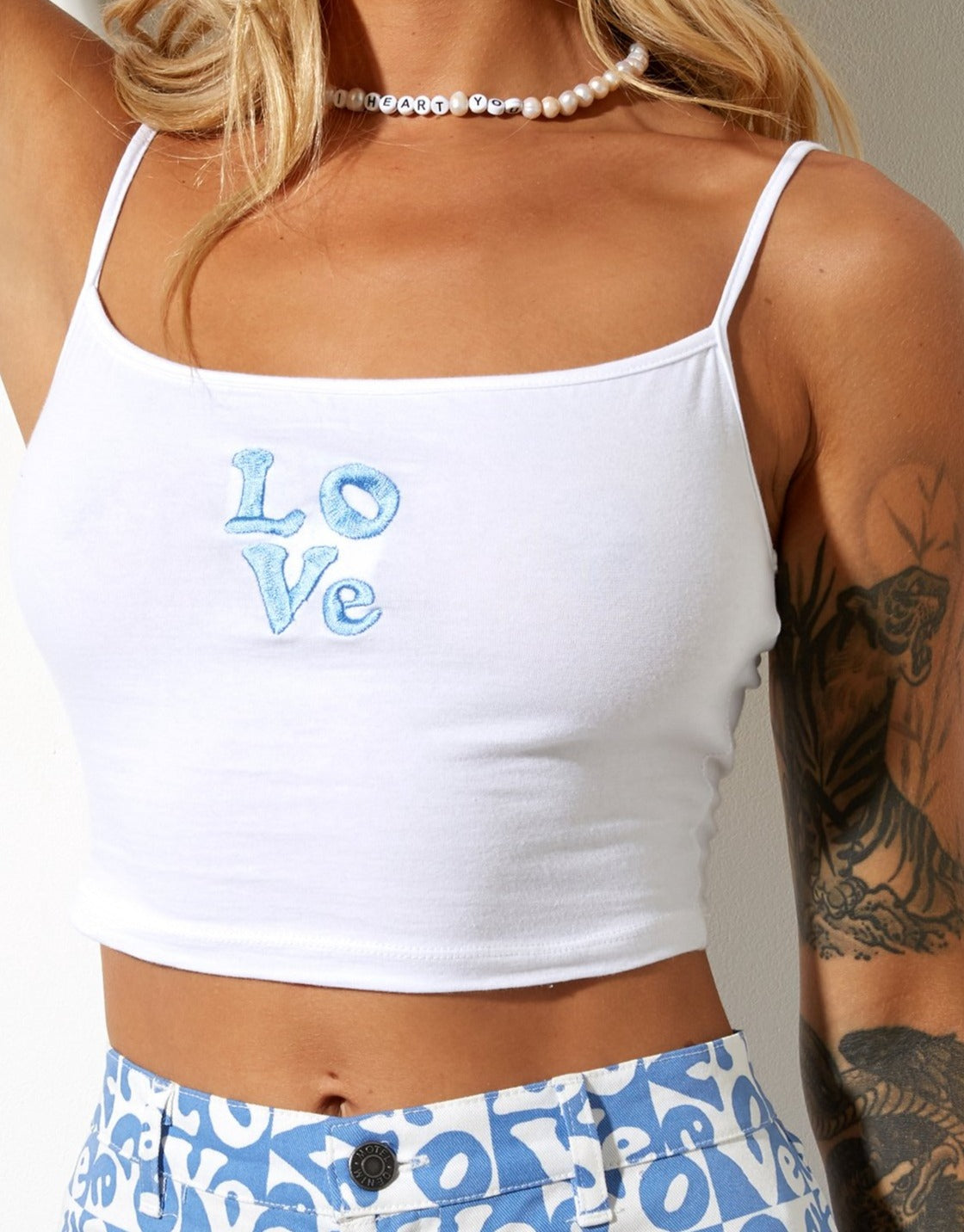 Image de Rawi Crop Top in White Love
