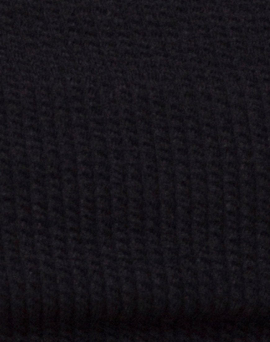 Image of Rawlins Bikini Bottom in Crinkle Rib Black (Bas de bikini Rawlins en côtes froissées)