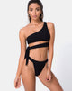Image of Rawlins Bikini Bottom in Crinkle Rib Black (Bas de bikini Rawlins en côtes froissées)