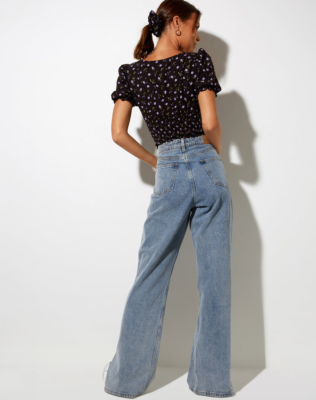 Ray Top en café Pretty Petal et violet