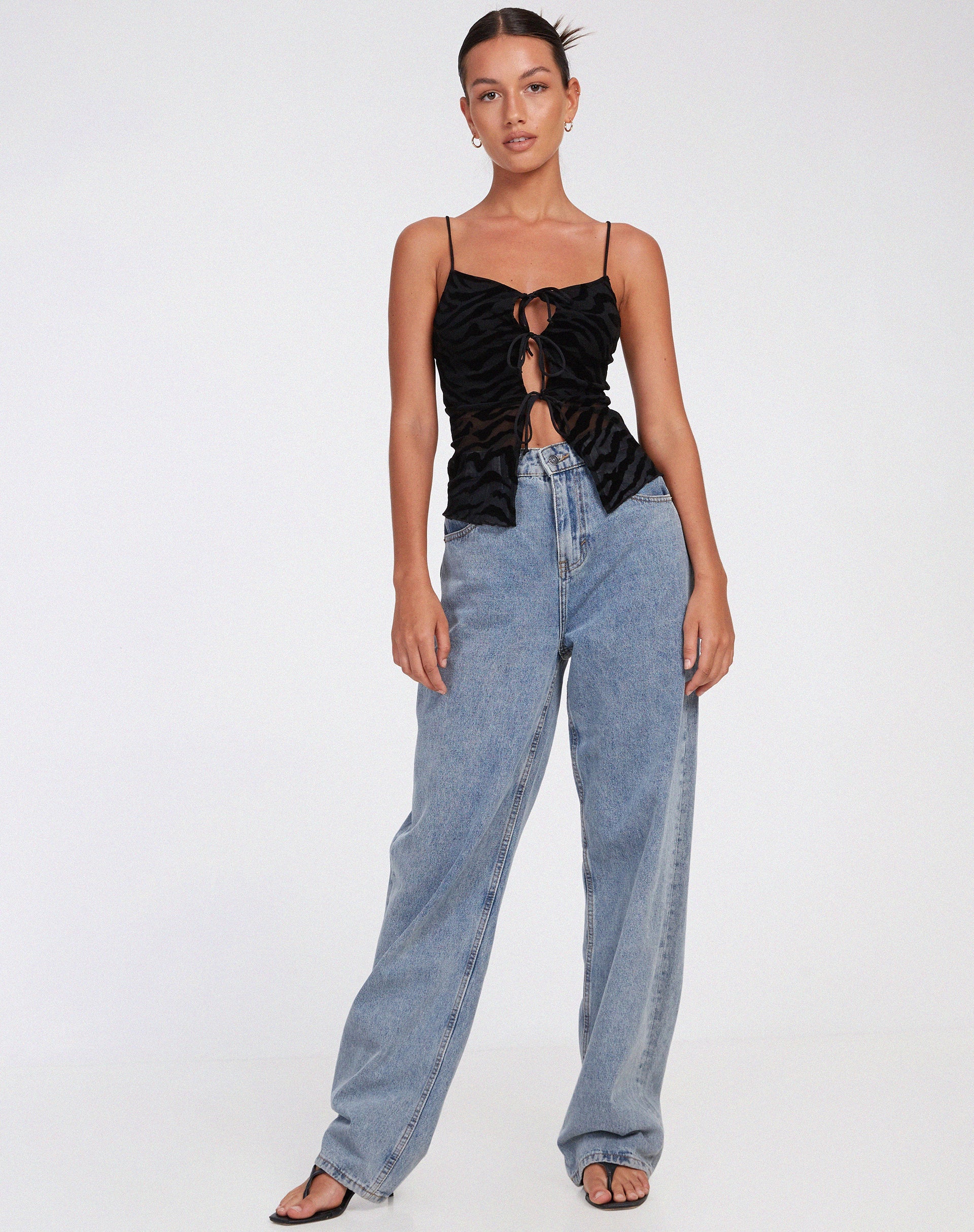 IMAGE DU Top Rayu en Zebra Flock Black