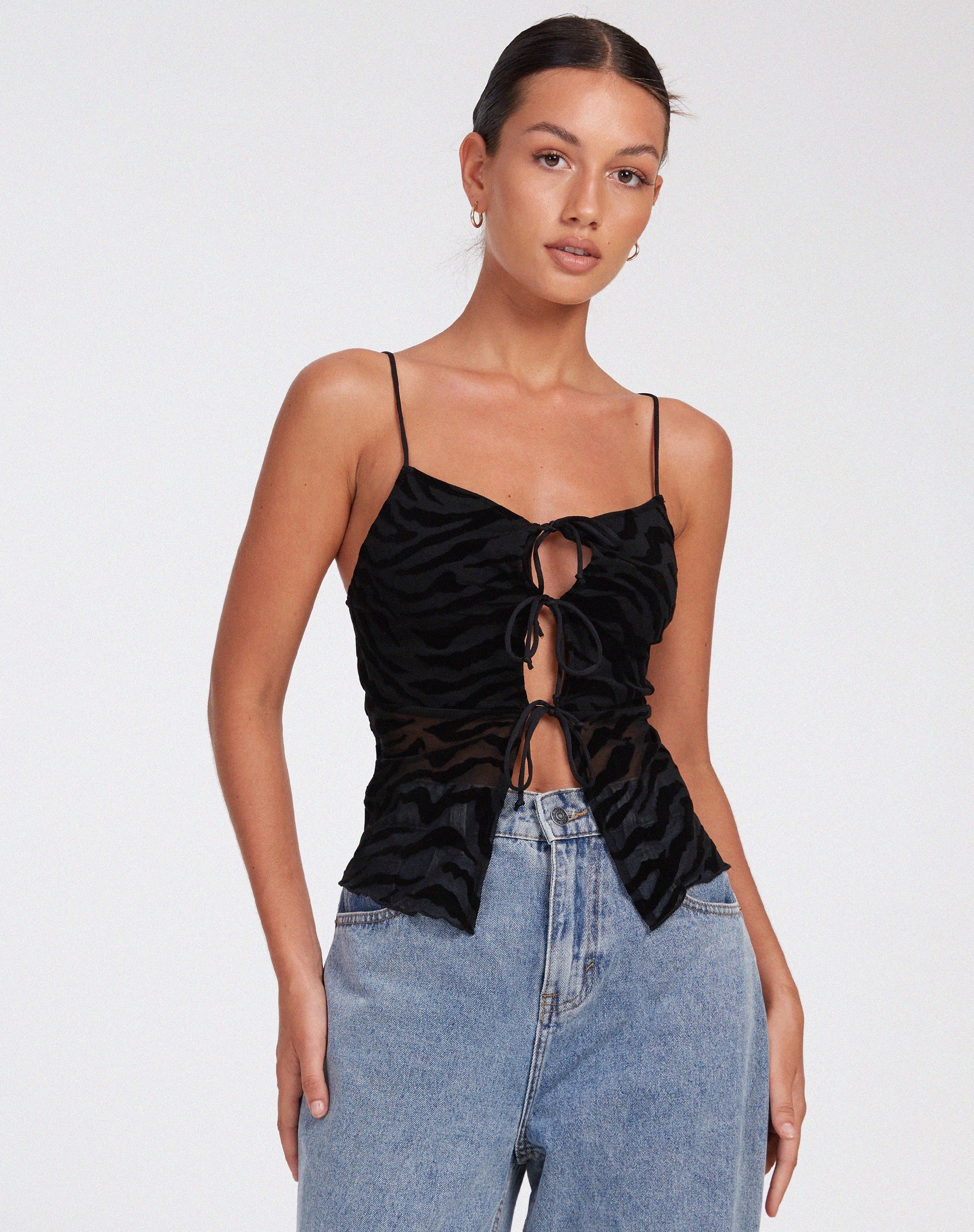 IMAGE DU Top Rayu en Zebra Flock Black