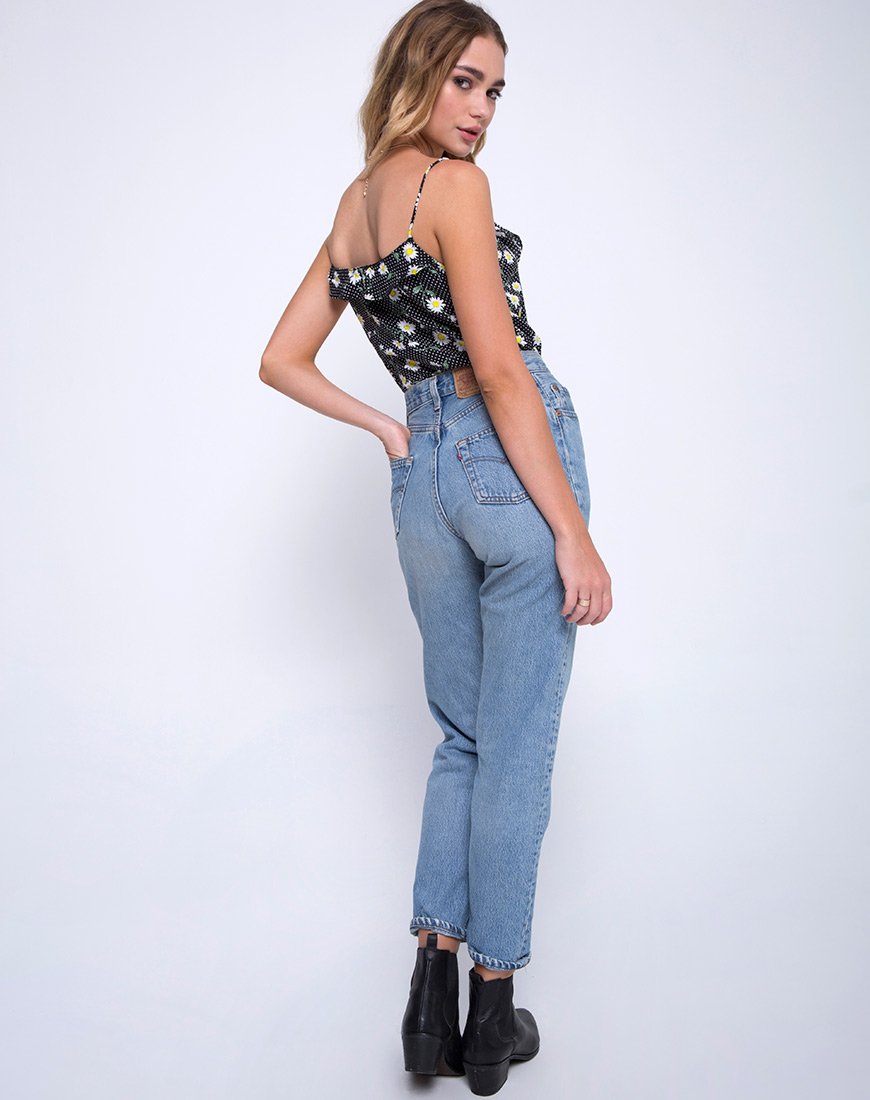 Image de Reany Bodice in Polka Daisy Black