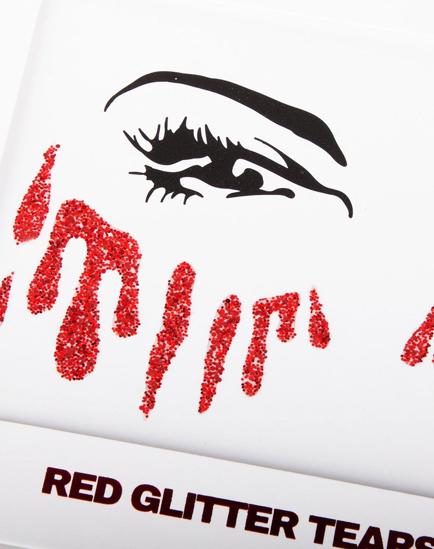 Autocollant de larmes rouge sang pailleté par Gypsy Shrine