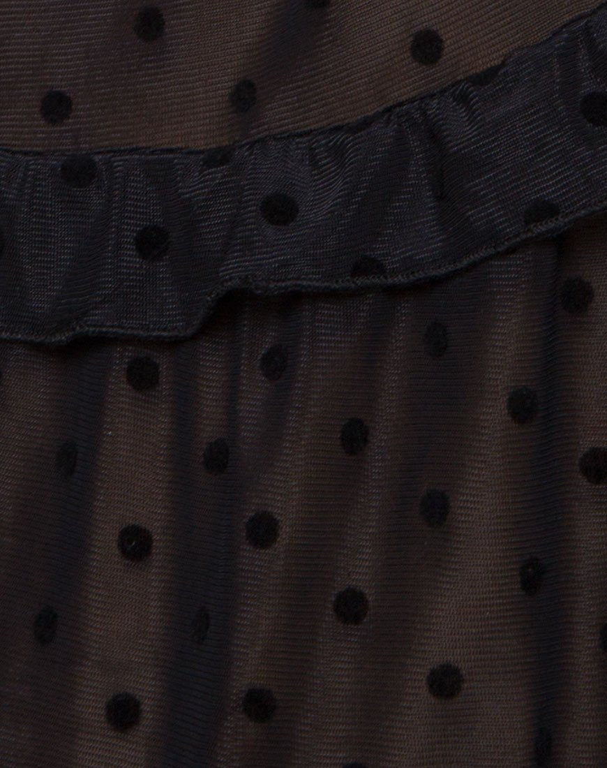 Image de Remy Midi Dress in Polka Net noir
